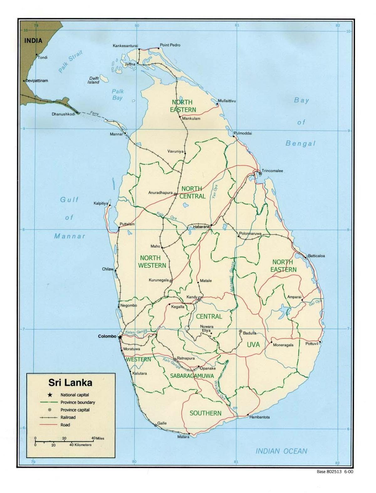 zemljevid svetovnih koncu Šri Lanka