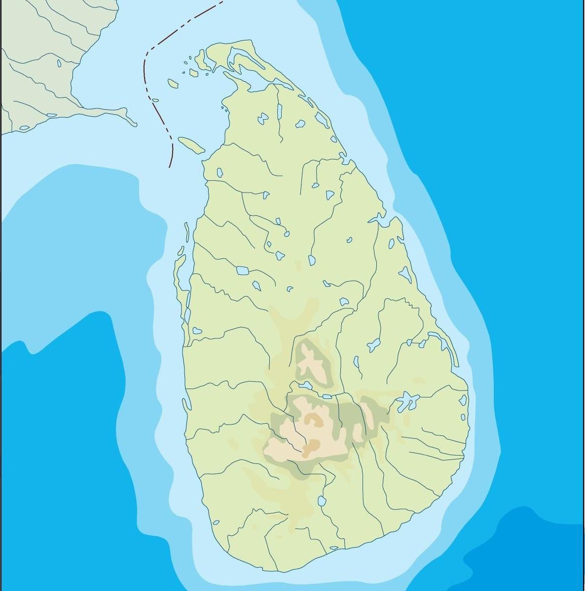 Šri Lanka vektorskih zemljevidov