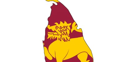 Zemljevid Šri Lanka zastavo