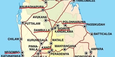 Ella zemljevid Šri Lanka