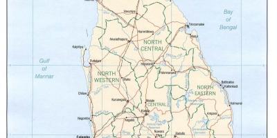 Šri Lanka gps zemljevid online