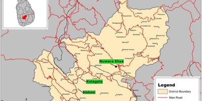 Zemljevid riverston Šri Lanka