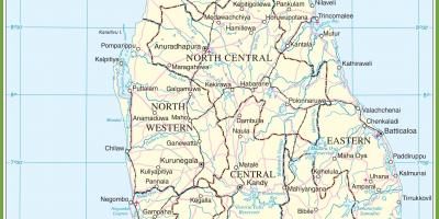 Zemljevid Šri Lanka