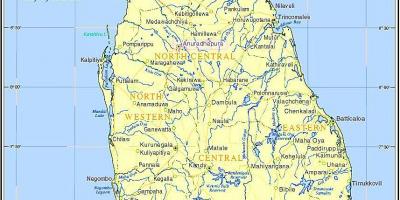 Šri Lanka vlak network map,